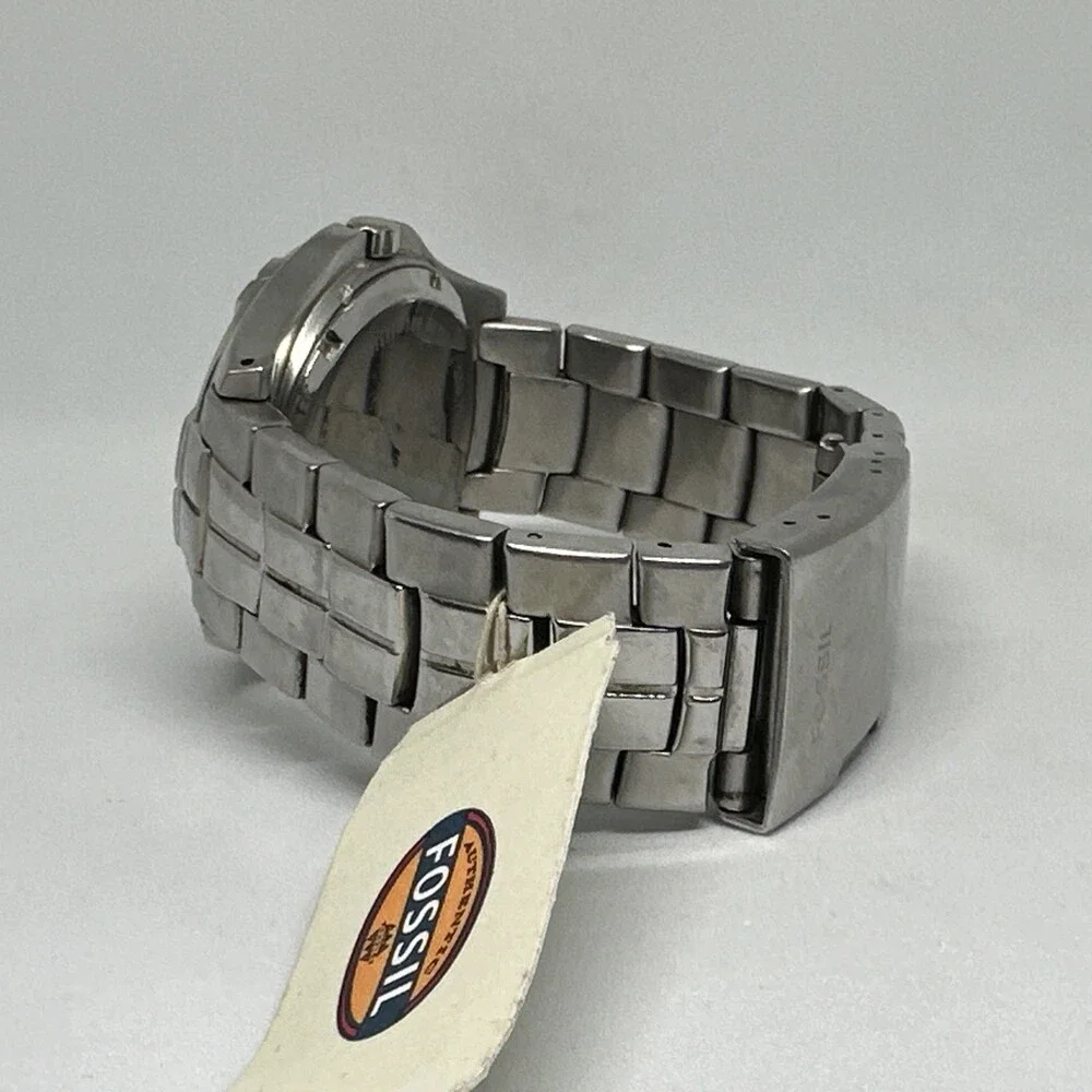 Fossil Degrade AM3997 Men's Silver Stainless Steel Analog Dial Wristwatch HME746